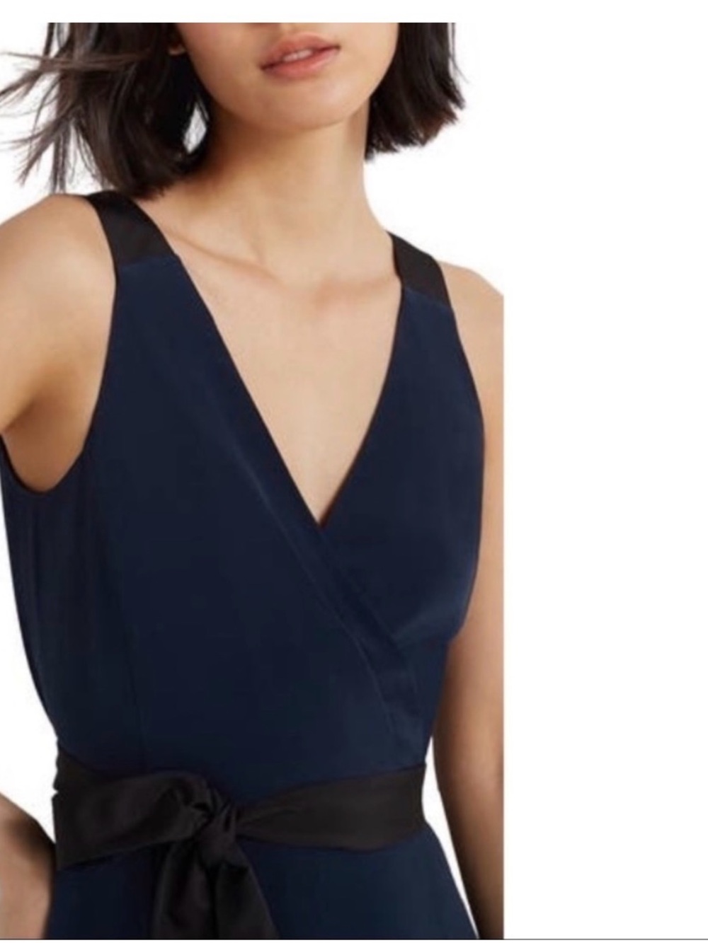NWT Club Monaco Colorblock Silk Wrap Dress - Size 0